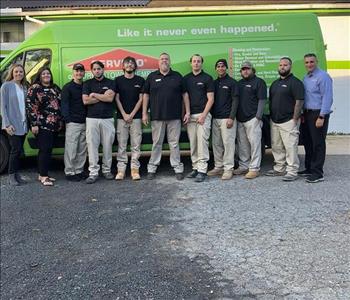 The Servpro Bordentown Team Taking a Photo together