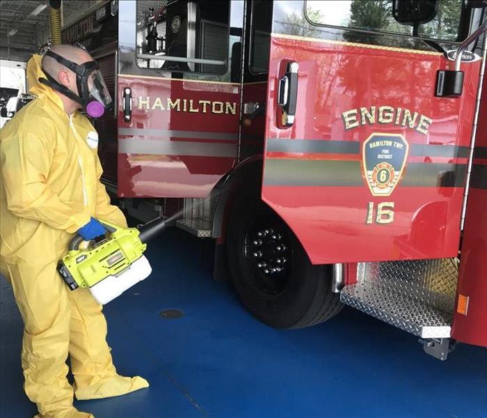 Cleaning Hamilton, NJ Fire Truck